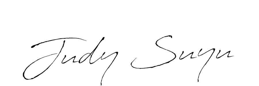 You should practise on your own different ways (Antro_Vectra) to write your name (Judy Suyu) in signature. don't let someone else do it for you. Judy Suyu signature style 6 images and pictures png