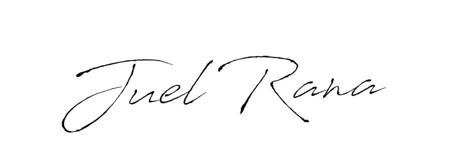 Make a beautiful signature design for name Juel Rana. With this signature (Antro_Vectra) style, you can create a handwritten signature for free. Juel Rana signature style 6 images and pictures png