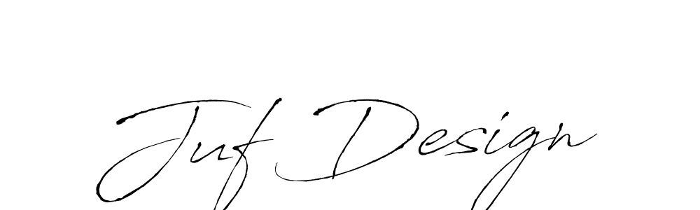Juf Design stylish signature style. Best Handwritten Sign (Antro_Vectra) for my name. Handwritten Signature Collection Ideas for my name Juf Design. Juf Design signature style 6 images and pictures png