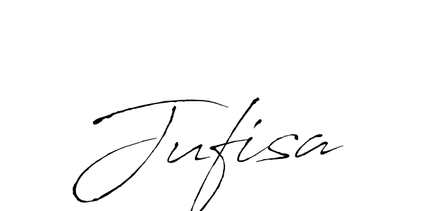 Use a signature maker to create a handwritten signature online. With this signature software, you can design (Antro_Vectra) your own signature for name Jufisa. Jufisa signature style 6 images and pictures png