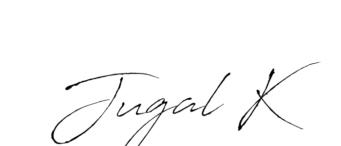 Create a beautiful signature design for name Jugal K. With this signature (Antro_Vectra) fonts, you can make a handwritten signature for free. Jugal K signature style 6 images and pictures png