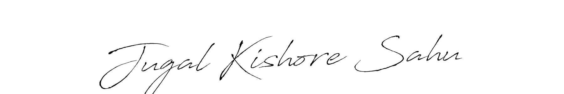 Create a beautiful signature design for name Jugal Kishore Sahu. With this signature (Antro_Vectra) fonts, you can make a handwritten signature for free. Jugal Kishore Sahu signature style 6 images and pictures png