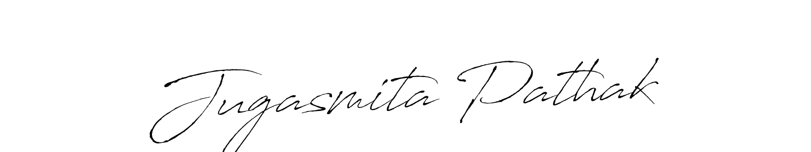 Make a beautiful signature design for name Jugasmita Pathak. With this signature (Antro_Vectra) style, you can create a handwritten signature for free. Jugasmita Pathak signature style 6 images and pictures png