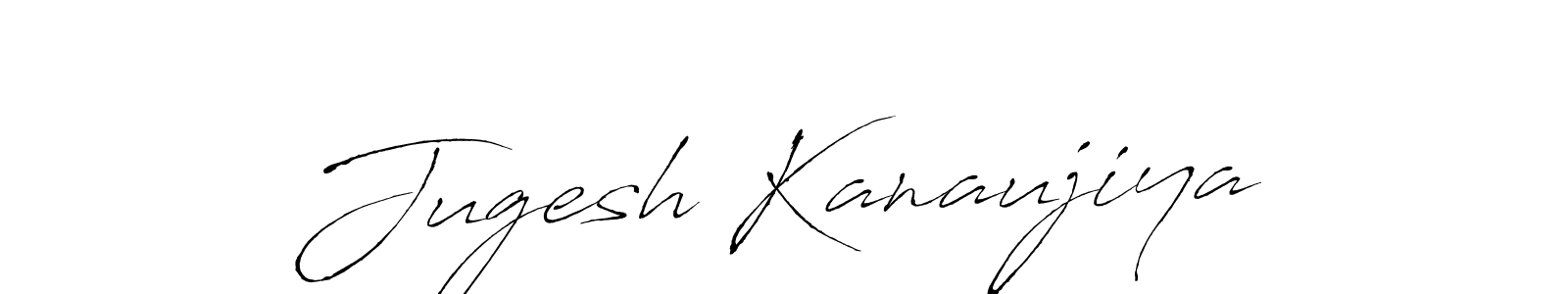 Make a beautiful signature design for name Jugesh Kanaujiya. With this signature (Antro_Vectra) style, you can create a handwritten signature for free. Jugesh Kanaujiya signature style 6 images and pictures png