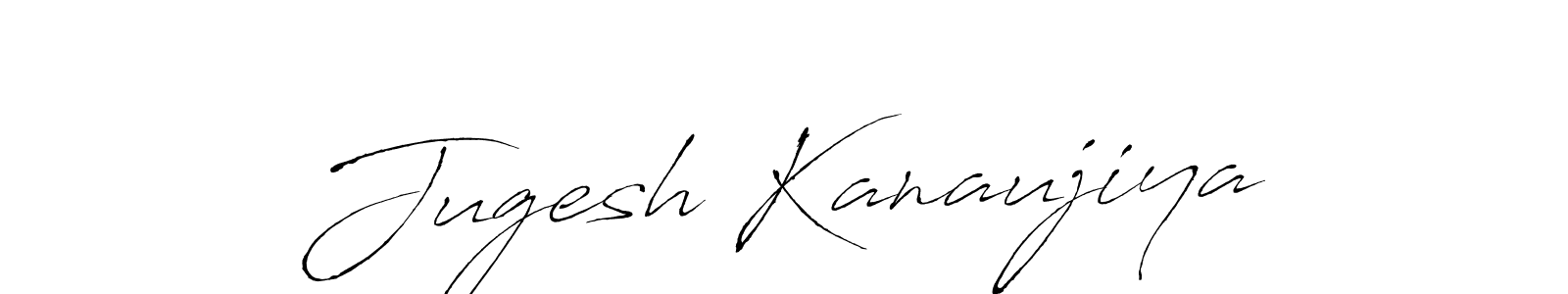 Make a beautiful signature design for name Jugesh Kanaujiya. With this signature (Antro_Vectra) style, you can create a handwritten signature for free. Jugesh Kanaujiya signature style 6 images and pictures png