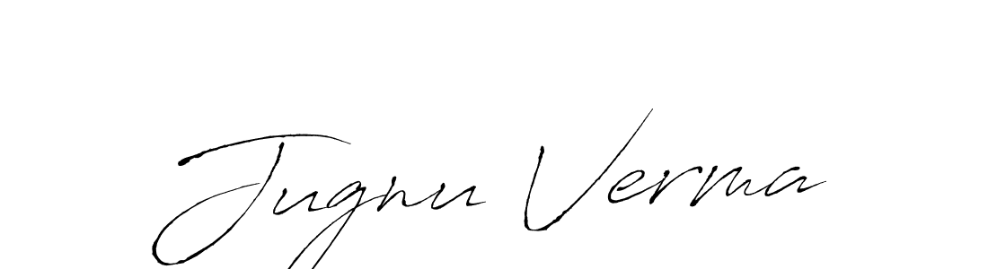 Make a beautiful signature design for name Jugnu Verma. With this signature (Antro_Vectra) style, you can create a handwritten signature for free. Jugnu Verma signature style 6 images and pictures png