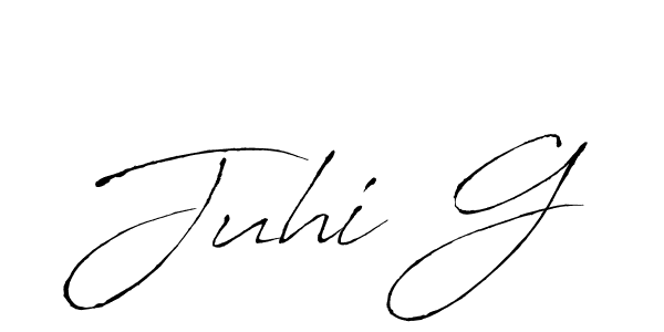 Create a beautiful signature design for name Juhi G. With this signature (Antro_Vectra) fonts, you can make a handwritten signature for free. Juhi G signature style 6 images and pictures png