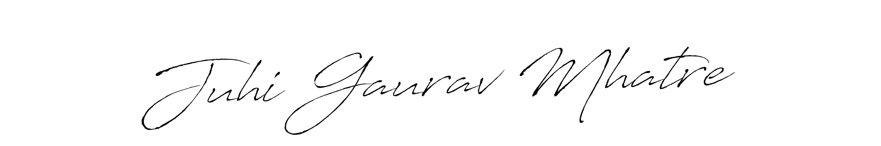 Juhi Gaurav Mhatre stylish signature style. Best Handwritten Sign (Antro_Vectra) for my name. Handwritten Signature Collection Ideas for my name Juhi Gaurav Mhatre. Juhi Gaurav Mhatre signature style 6 images and pictures png