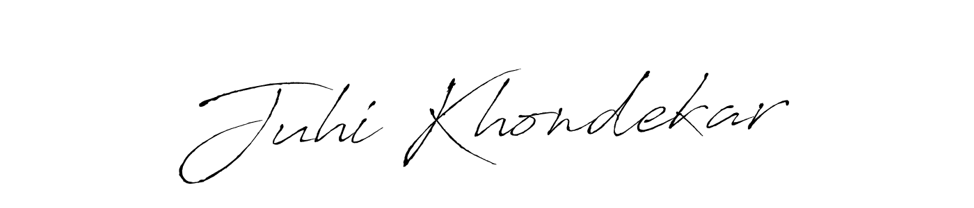 This is the best signature style for the Juhi Khondekar name. Also you like these signature font (Antro_Vectra). Mix name signature. Juhi Khondekar signature style 6 images and pictures png