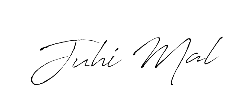 Antro_Vectra is a professional signature style that is perfect for those who want to add a touch of class to their signature. It is also a great choice for those who want to make their signature more unique. Get Juhi Mal name to fancy signature for free. Juhi Mal signature style 6 images and pictures png