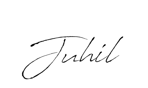 Juhil stylish signature style. Best Handwritten Sign (Antro_Vectra) for my name. Handwritten Signature Collection Ideas for my name Juhil. Juhil signature style 6 images and pictures png