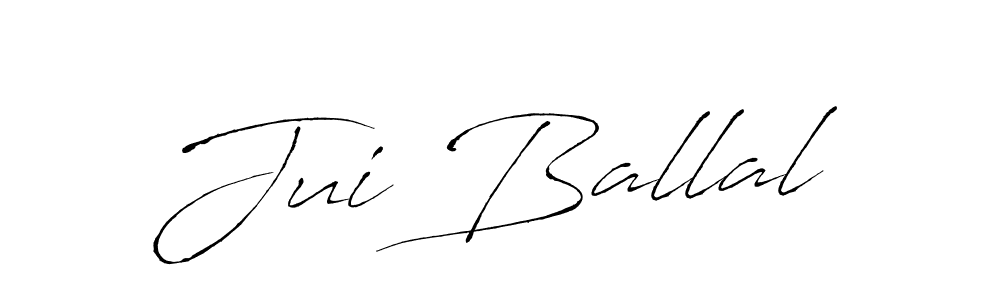 Also You can easily find your signature by using the search form. We will create Jui Ballal name handwritten signature images for you free of cost using Antro_Vectra sign style. Jui Ballal signature style 6 images and pictures png