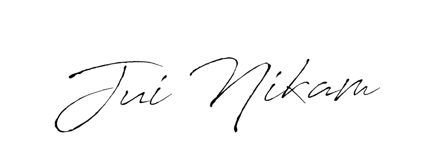 Also You can easily find your signature by using the search form. We will create Jui Nikam name handwritten signature images for you free of cost using Antro_Vectra sign style. Jui Nikam signature style 6 images and pictures png