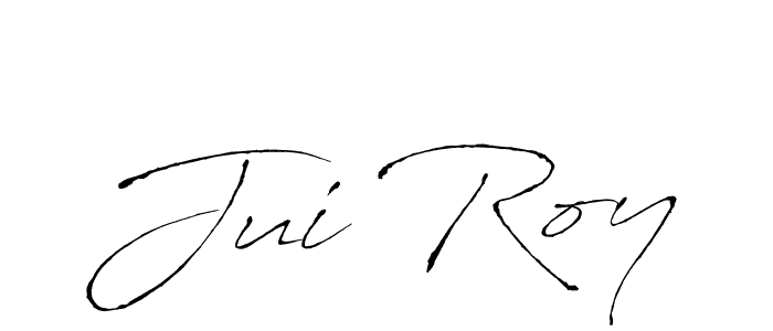 Use a signature maker to create a handwritten signature online. With this signature software, you can design (Antro_Vectra) your own signature for name Jui Roy. Jui Roy signature style 6 images and pictures png