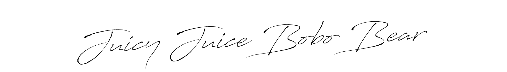 Make a beautiful signature design for name Juicy Juice Bobo Bear. With this signature (Antro_Vectra) style, you can create a handwritten signature for free. Juicy Juice Bobo Bear signature style 6 images and pictures png