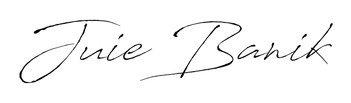 Create an unforgettable impression when signing with Juie Banik name styled in Antro_Vectra typography. 100% free online generator. Juie Banik signature style 6 images and pictures png