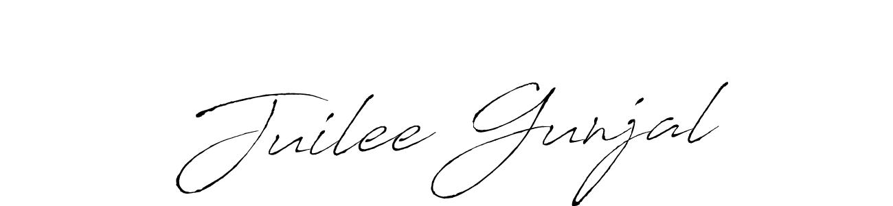 Create a beautiful signature design for name Juilee Gunjal. With this signature (Antro_Vectra) fonts, you can make a handwritten signature for free. Juilee Gunjal signature style 6 images and pictures png