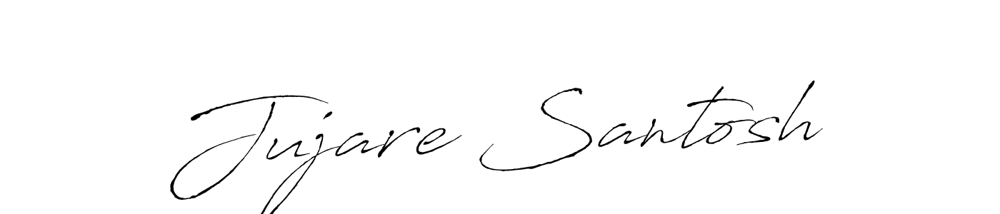 How to make Jujare Santosh name signature. Use Antro_Vectra style for creating short signs online. This is the latest handwritten sign. Jujare Santosh signature style 6 images and pictures png