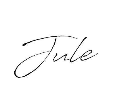 Jule stylish signature style. Best Handwritten Sign (Antro_Vectra) for my name. Handwritten Signature Collection Ideas for my name Jule. Jule signature style 6 images and pictures png