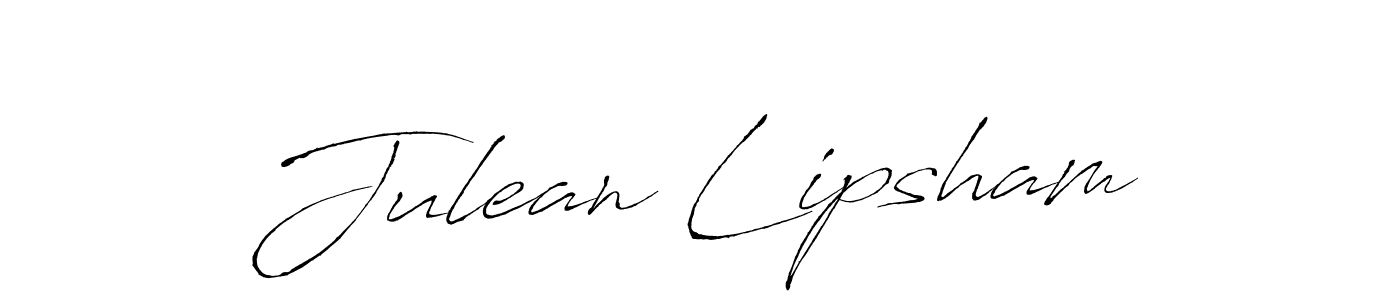 Create a beautiful signature design for name Julean Lipsham. With this signature (Antro_Vectra) fonts, you can make a handwritten signature for free. Julean Lipsham signature style 6 images and pictures png