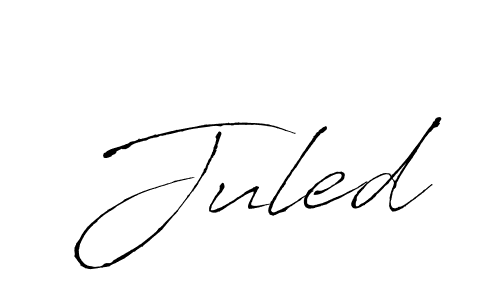 Antro_Vectra is a professional signature style that is perfect for those who want to add a touch of class to their signature. It is also a great choice for those who want to make their signature more unique. Get Juled name to fancy signature for free. Juled signature style 6 images and pictures png
