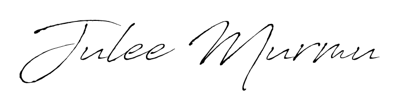 Get an exclusive digital autograph for Julee Murmu. The Antro_Vectra typeface captures the charm of real penmanship on paper. Julee Murmu signature style 6 images and pictures png
