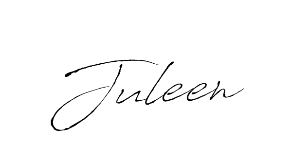 Make a beautiful signature design for name Juleen. With this signature (Antro_Vectra) style, you can create a handwritten signature for free. Juleen signature style 6 images and pictures png