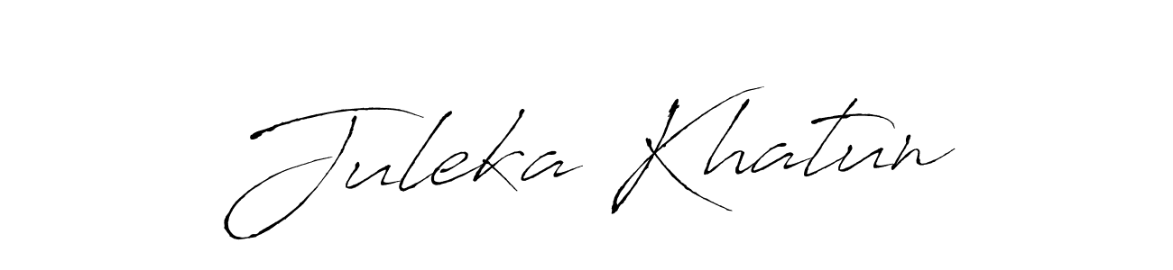 Antro_Vectra is a professional signature style that is perfect for those who want to add a touch of class to their signature. It is also a great choice for those who want to make their signature more unique. Get Juleka Khatun name to fancy signature for free. Juleka Khatun signature style 6 images and pictures png