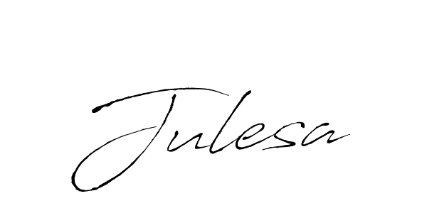 Make a beautiful signature design for name Julesa. With this signature (Antro_Vectra) style, you can create a handwritten signature for free. Julesa signature style 6 images and pictures png