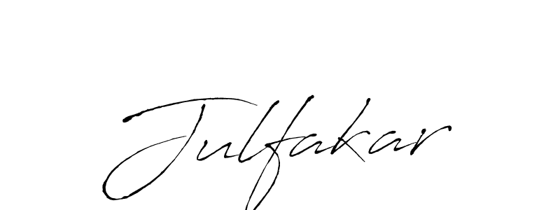 How to make Julfakar name signature. Use Antro_Vectra style for creating short signs online. This is the latest handwritten sign. Julfakar signature style 6 images and pictures png