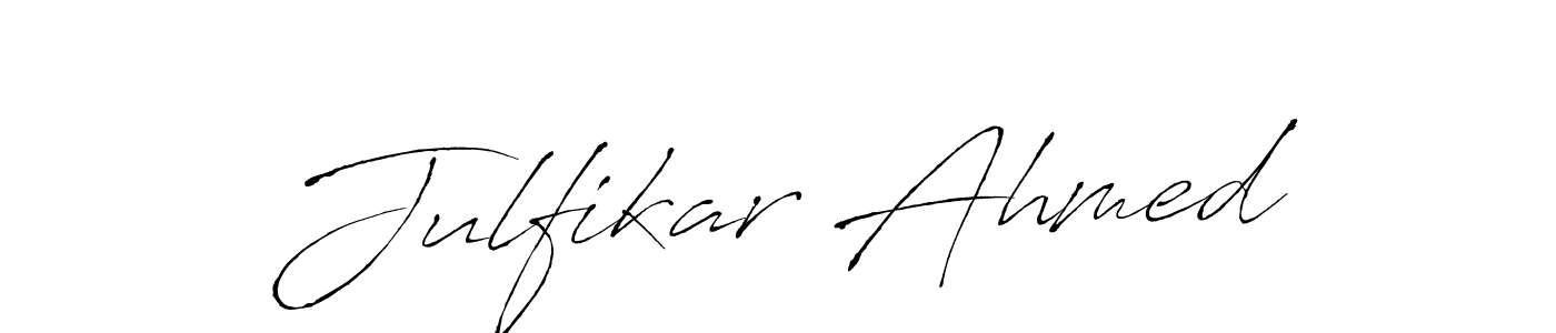 Also we have Julfikar Ahmed name is the best signature style. Create professional handwritten signature collection using Antro_Vectra autograph style. Julfikar Ahmed signature style 6 images and pictures png