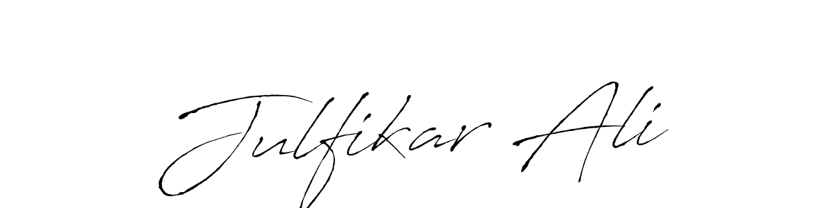 The best way (Antro_Vectra) to make a short signature is to pick only two or three words in your name. The name Julfikar Ali include a total of six letters. For converting this name. Julfikar Ali signature style 6 images and pictures png