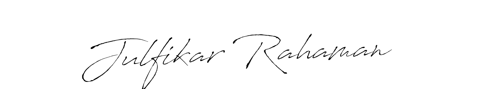 Create a beautiful signature design for name Julfikar Rahaman. With this signature (Antro_Vectra) fonts, you can make a handwritten signature for free. Julfikar Rahaman signature style 6 images and pictures png