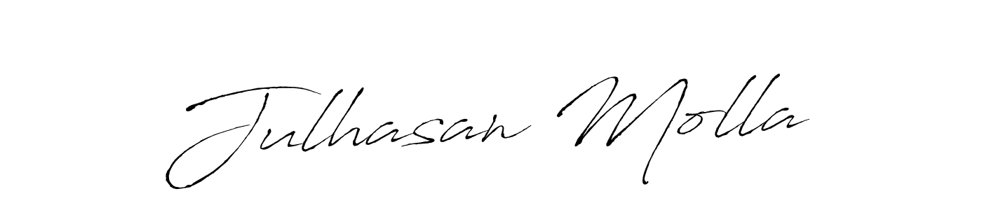 Use a signature maker to create a handwritten signature online. With this signature software, you can design (Antro_Vectra) your own signature for name Julhasan Molla. Julhasan Molla signature style 6 images and pictures png