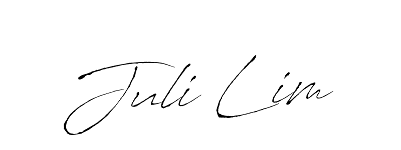 if you are searching for the best signature style for your name Juli Lim. so please give up your signature search. here we have designed multiple signature styles  using Antro_Vectra. Juli Lim signature style 6 images and pictures png