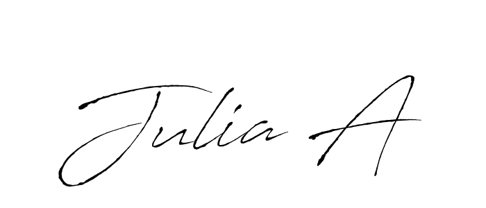 Create a beautiful signature design for name Julia A. With this signature (Antro_Vectra) fonts, you can make a handwritten signature for free. Julia A signature style 6 images and pictures png