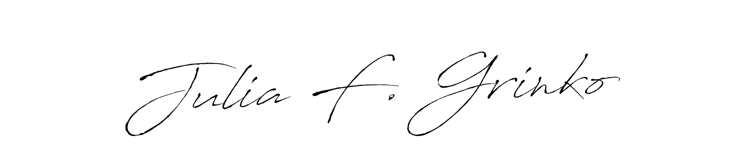 It looks lik you need a new signature style for name Julia F. Grinko. Design unique handwritten (Antro_Vectra) signature with our free signature maker in just a few clicks. Julia F. Grinko signature style 6 images and pictures png