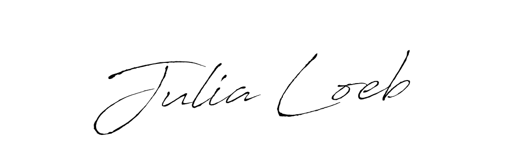 How to make Julia Loeb name signature. Use Antro_Vectra style for creating short signs online. This is the latest handwritten sign. Julia Loeb signature style 6 images and pictures png