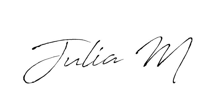 It looks lik you need a new signature style for name Julia M. Design unique handwritten (Antro_Vectra) signature with our free signature maker in just a few clicks. Julia M signature style 6 images and pictures png