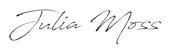 Discover the perfect balance of readability and style for Julia Moss with Antro_Vectra font. Create your dream signature today. Julia Moss signature style 6 images and pictures png
