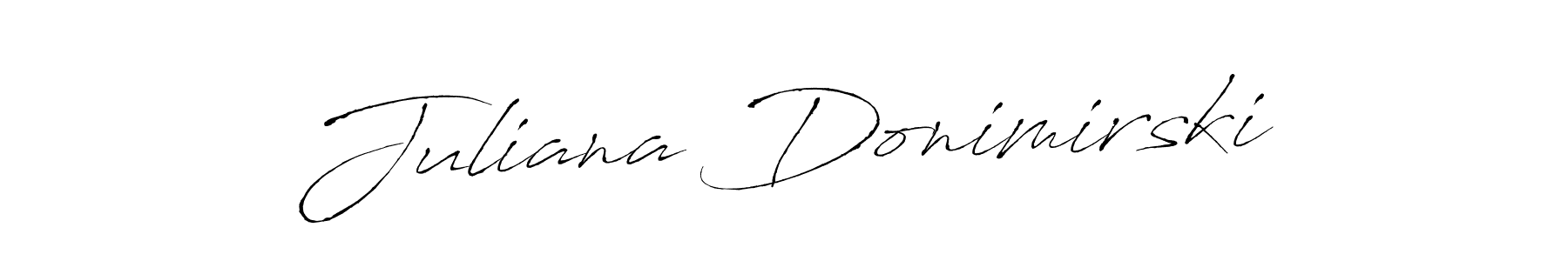 Create a beautiful signature design for name Juliana Donimirski. With this signature (Antro_Vectra) fonts, you can make a handwritten signature for free. Juliana Donimirski signature style 6 images and pictures png