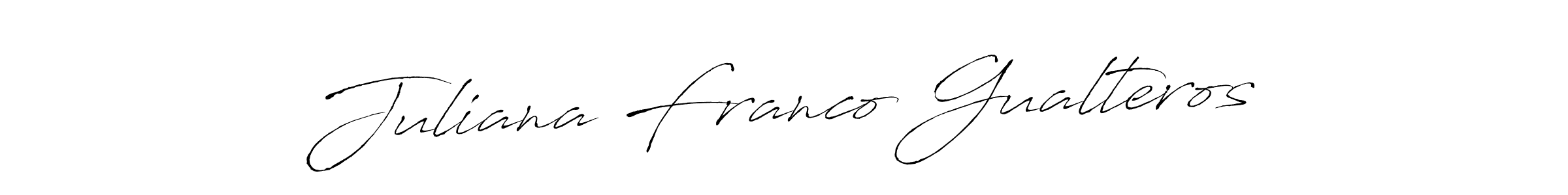 This is the best signature style for the Juliana Franco Gualteros name. Also you like these signature font (Antro_Vectra). Mix name signature. Juliana Franco Gualteros signature style 6 images and pictures png