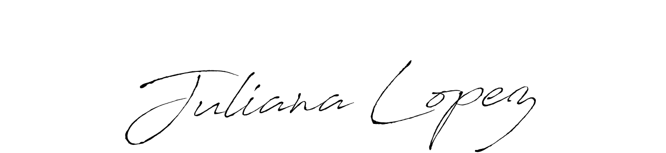 Use a signature maker to create a handwritten signature online. With this signature software, you can design (Antro_Vectra) your own signature for name Juliana Lopez. Juliana Lopez signature style 6 images and pictures png