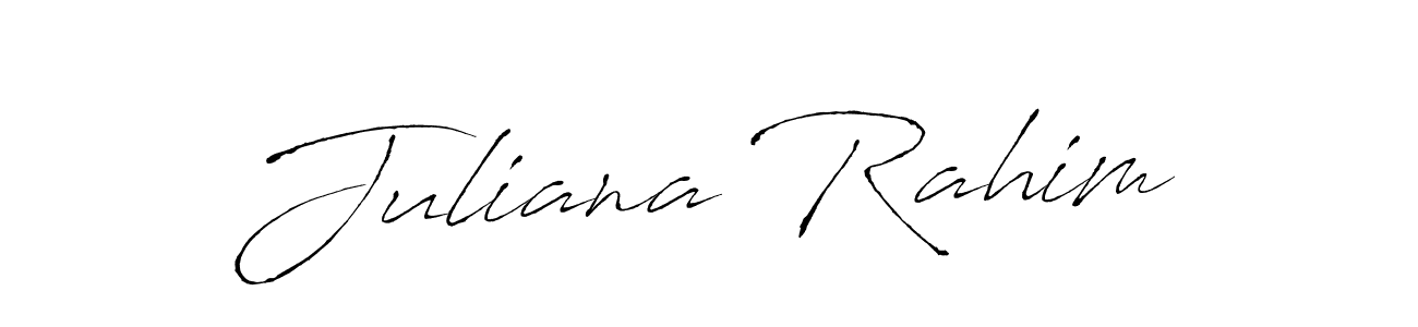 How to make Juliana Rahim signature? Antro_Vectra is a professional autograph style. Create handwritten signature for Juliana Rahim name. Juliana Rahim signature style 6 images and pictures png