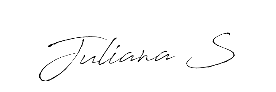 It looks lik you need a new signature style for name Juliana S. Design unique handwritten (Antro_Vectra) signature with our free signature maker in just a few clicks. Juliana S signature style 6 images and pictures png