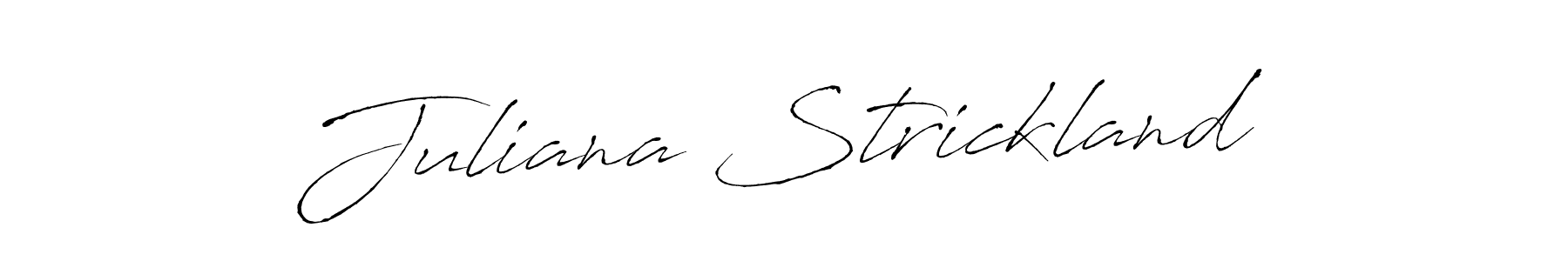 Make a beautiful signature design for name Juliana Strickland. With this signature (Antro_Vectra) style, you can create a handwritten signature for free. Juliana Strickland signature style 6 images and pictures png