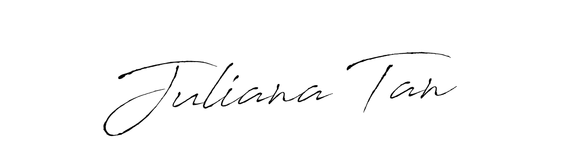 The best way (Antro_Vectra) to make a short signature is to pick only two or three words in your name. The name Juliana Tan include a total of six letters. For converting this name. Juliana Tan signature style 6 images and pictures png