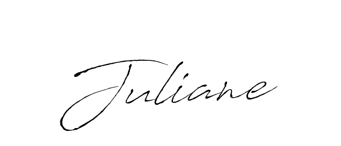 Make a beautiful signature design for name Juliane. With this signature (Antro_Vectra) style, you can create a handwritten signature for free. Juliane signature style 6 images and pictures png
