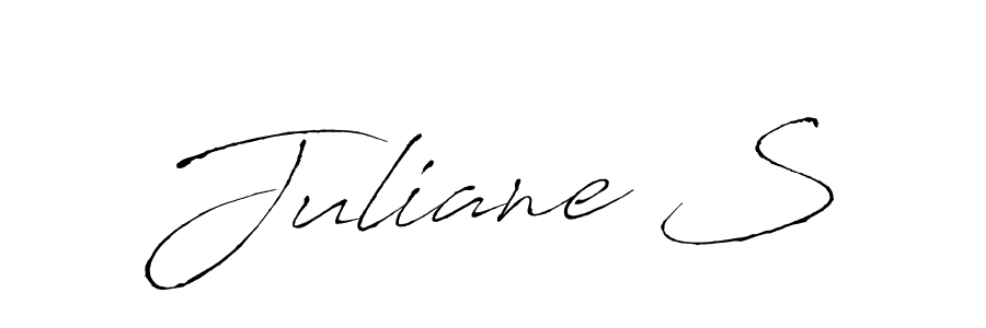 How to make Juliane S name signature. Use Antro_Vectra style for creating short signs online. This is the latest handwritten sign. Juliane S signature style 6 images and pictures png