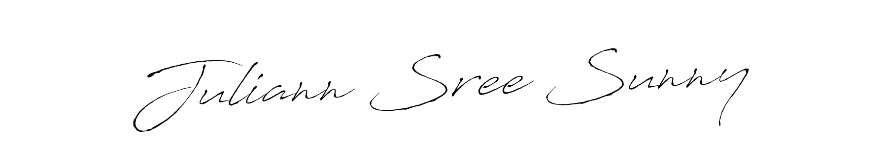 Juliann Sree Sunny stylish signature style. Best Handwritten Sign (Antro_Vectra) for my name. Handwritten Signature Collection Ideas for my name Juliann Sree Sunny. Juliann Sree Sunny signature style 6 images and pictures png